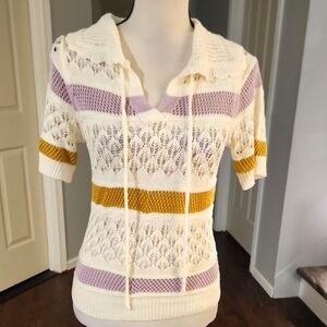 NWT Hem & Thread Knit Collar Sweater Top